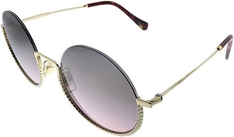 Miu Miu MU 69US ZVN146 Gold Metal Round Sunglasses Pink 